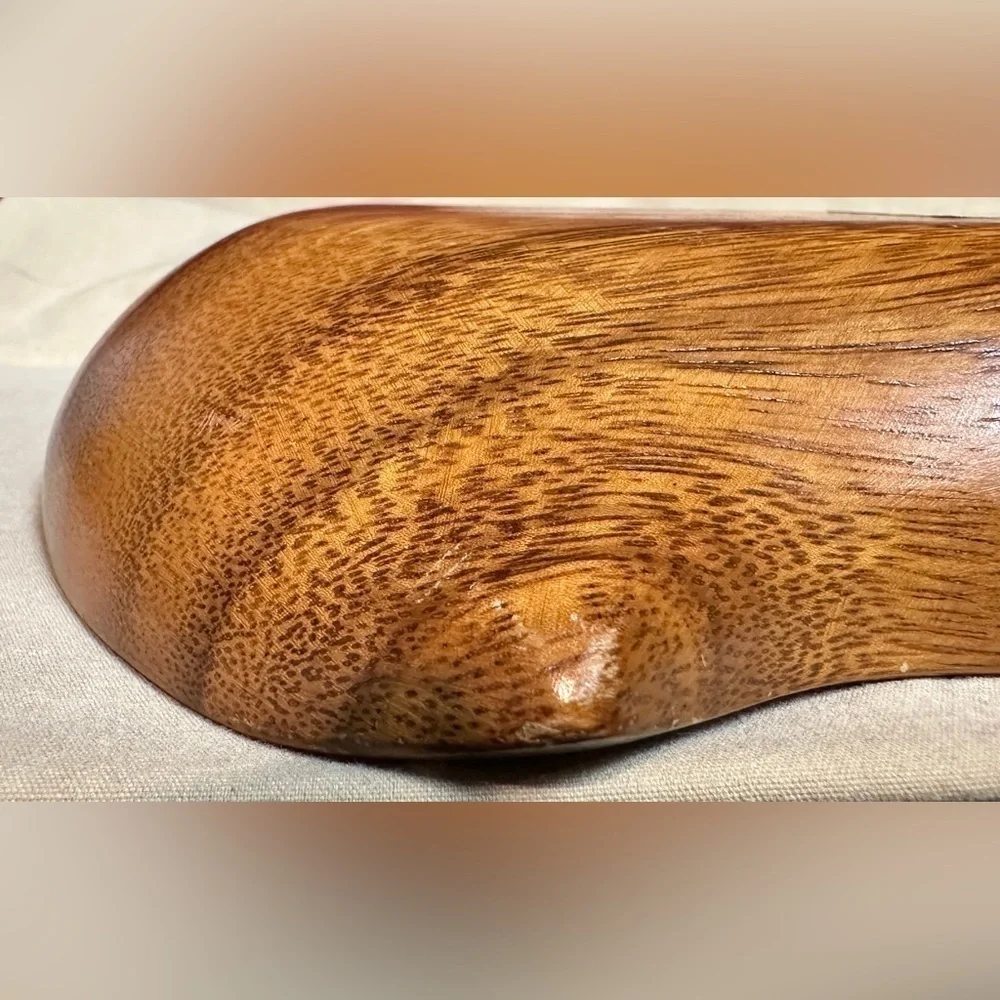Vintage Leilani Genuine Monkey Pod Wood Handcrafted 2 Compartment Tray